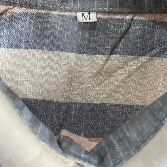 Beige Stripe Short Sleeve - Picture 3 of 4